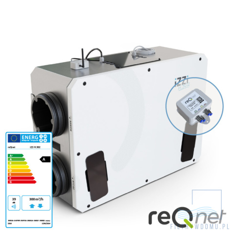 Rekuperator iZZi 302 ERV + moduł WiFi + moduł stałego przepływu (wersja prawa) Rekuperator iZZi 302 ERV + moduł WiFi + moduł stałego przepływu (wersja prawa)