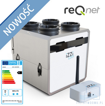 Rekuperator iZZi V.302 ERV +moduł WiFi + moduł stałego przepływu (wersja lewa) Rekuperator iZZi V.302 ERV +moduł WiFi + moduł stałego przepływu (wersja lewa)