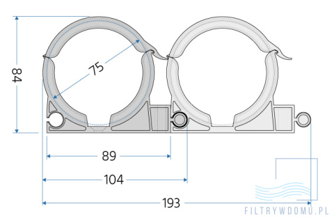 Peflex uchwyt do rur 75mm Peflex uchwyt do rur 75mm