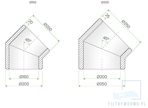 Kolano EPS PeFlex 160mm 45st Kolano EPS PeFlex 160mm 45st
