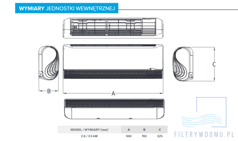 Klimatyzator Midea Breezeless Warmer KFA-W09N8-B1 Klimatyzator Midea Breezeless Warmer KFA-W09N8-B1