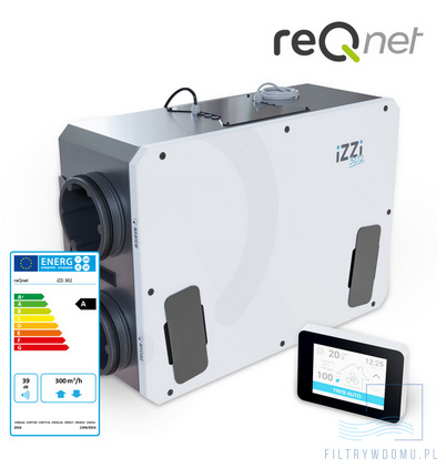 Rekuperator iZZi 302 ERV + sterownik STANDARD + moduł stałego przepływu (wersja prawa) Rekuperator iZZi 302 ERV + sterownik STANDARD + moduł stałego przepływu (wersja prawa)